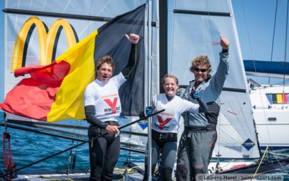 Henri Demesmaeker and Frederique van Eupen (BEL) winners Nacra 15 Worlds 2018