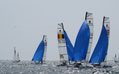 Nacra 15 Europeans started at Lake Como